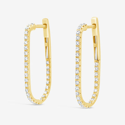 eternity diamond u hoop earrings