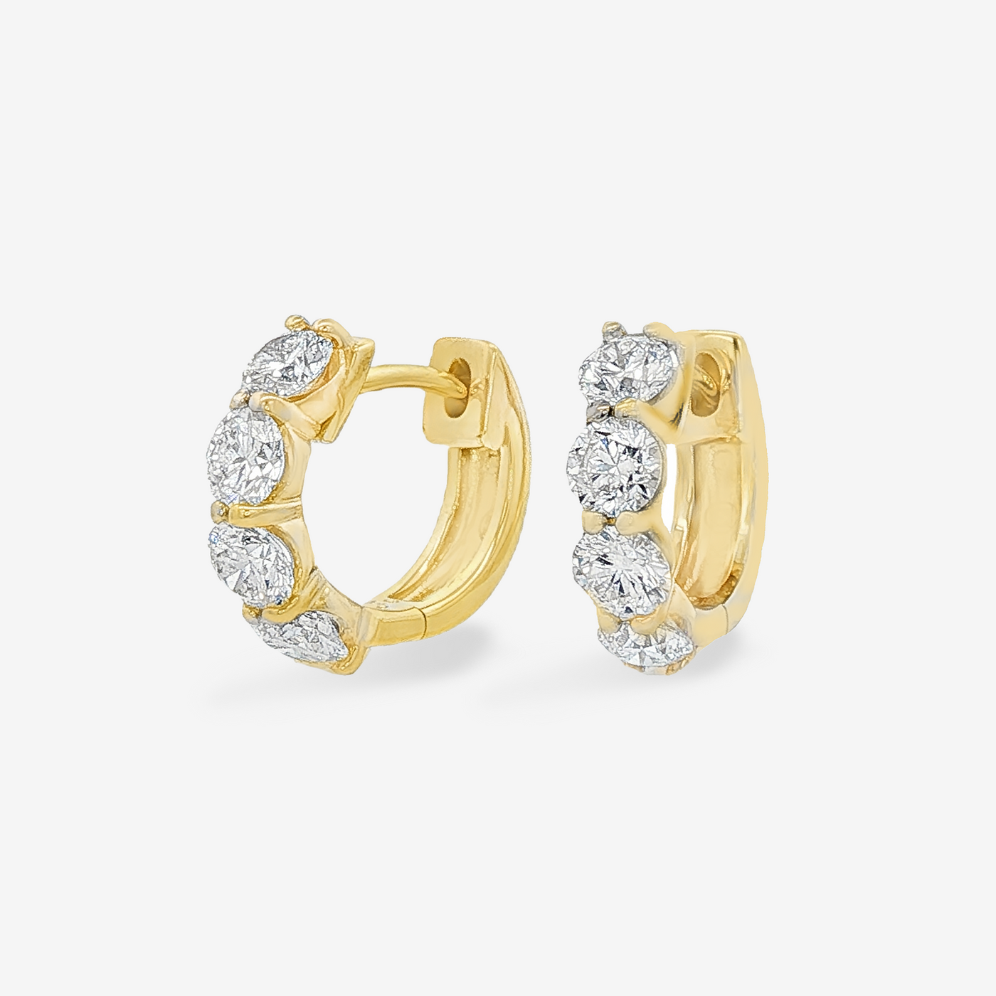 Ultimate 4 Diamond 1.50CT Huggie Earrings