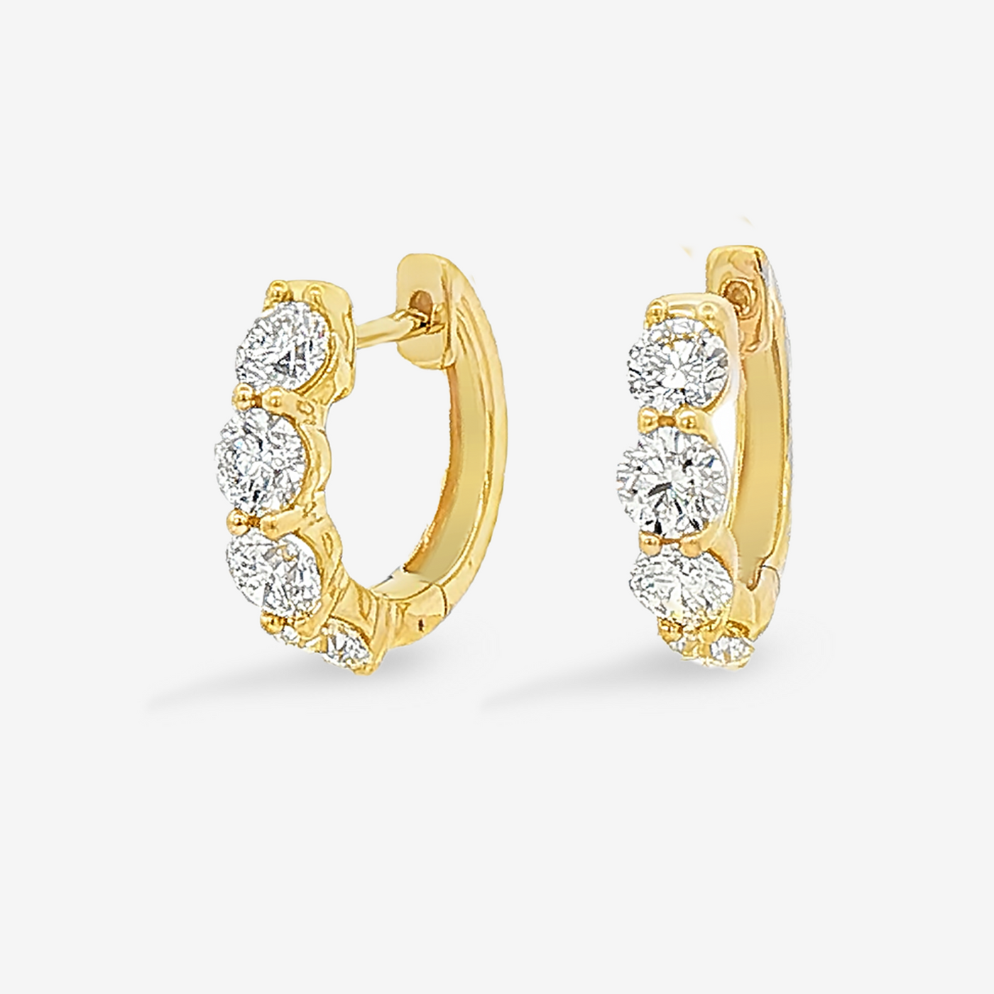 Ultimate 4 Diamond 1.60CT Huggie Earrings