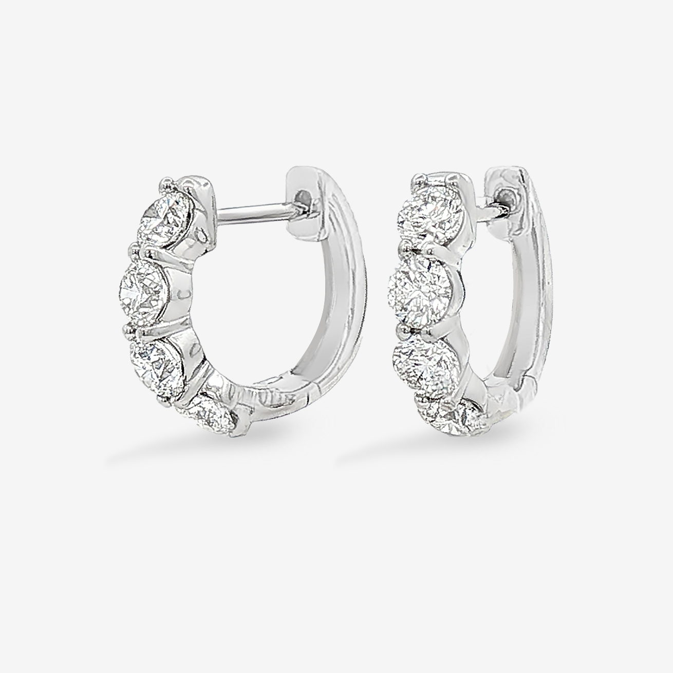 Ultimate 4 Diamond 1.60CT Huggie Earrings