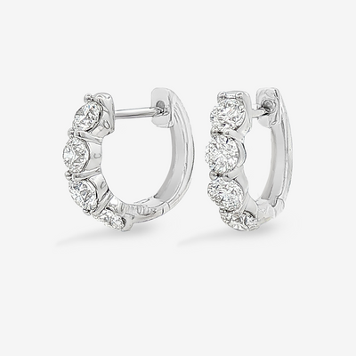 Ultimate 4 Diamond 1.60CT Huggie Earrings