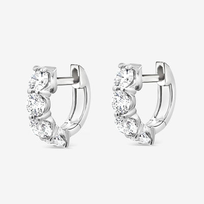 diamond huggie earrings