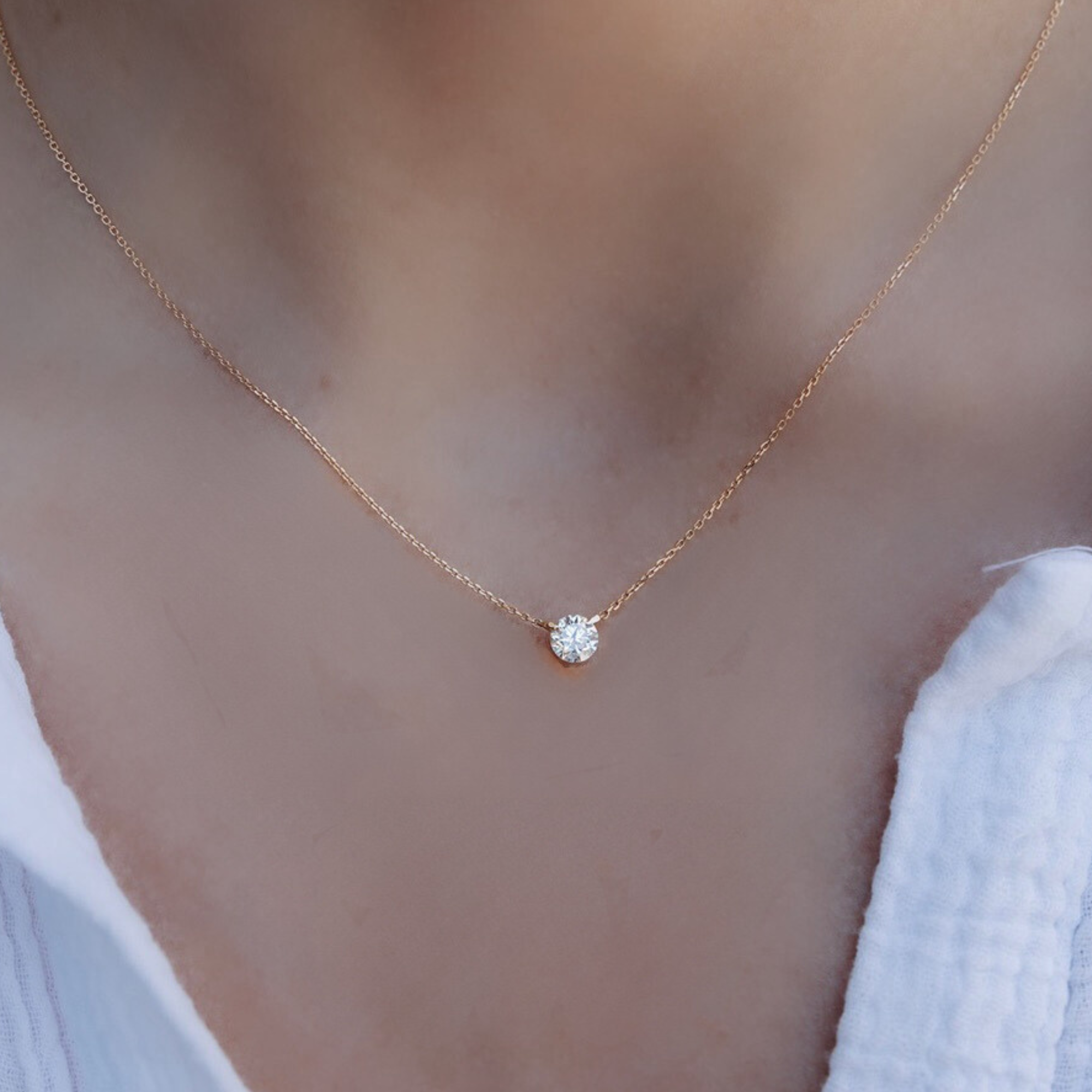 diamond solitaire necklace