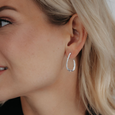 Modern U Hoop Earrings