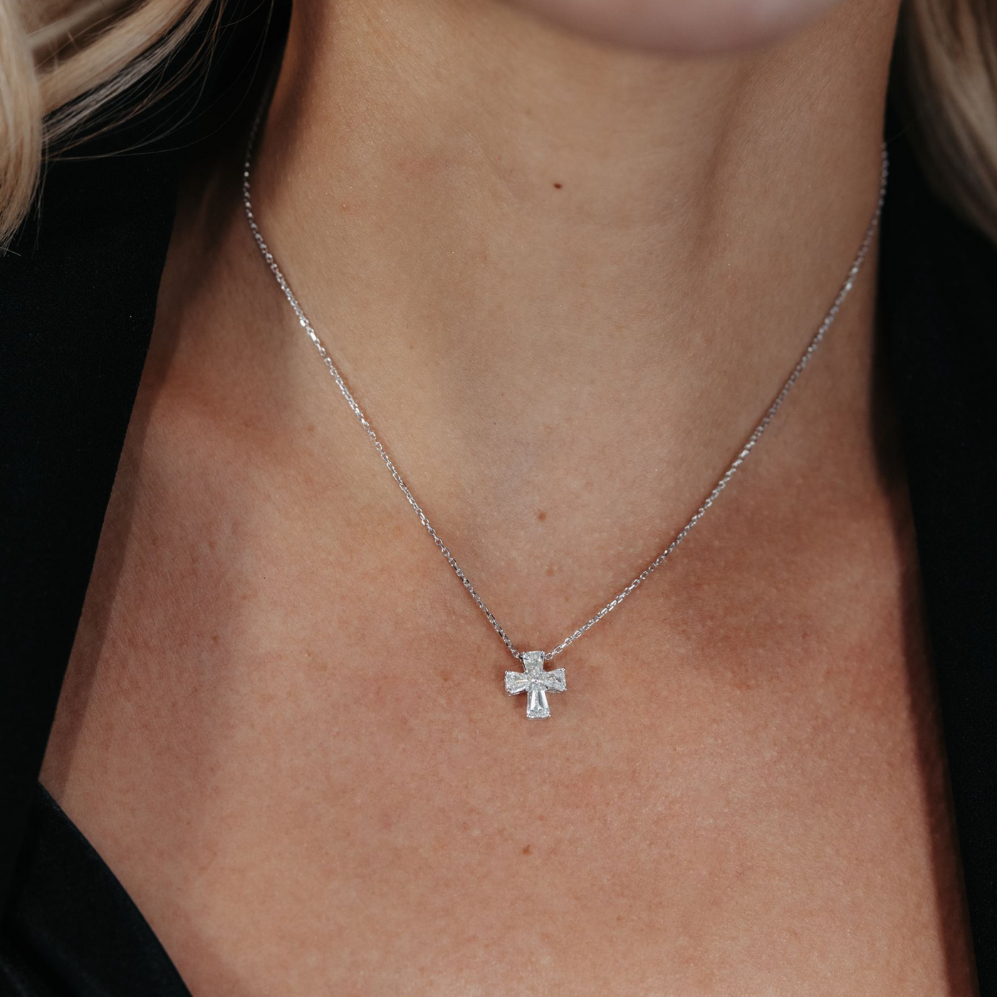 Bagillion Diamond Cross Pendant