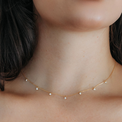 7 Drops By The Yard 0.48CT Diamond Necklace