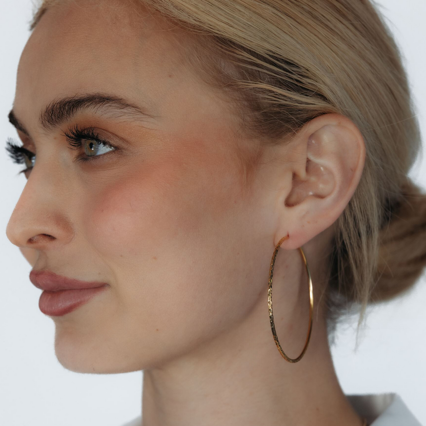 Diamond Cut 1.8MM Round Endless Hoop Earrings