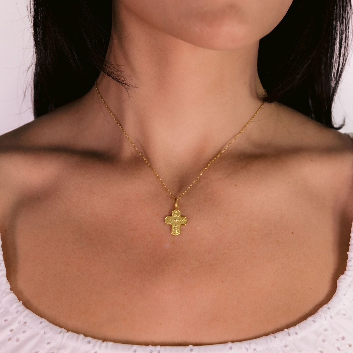 4 Way Saint 20x15MM Pendant