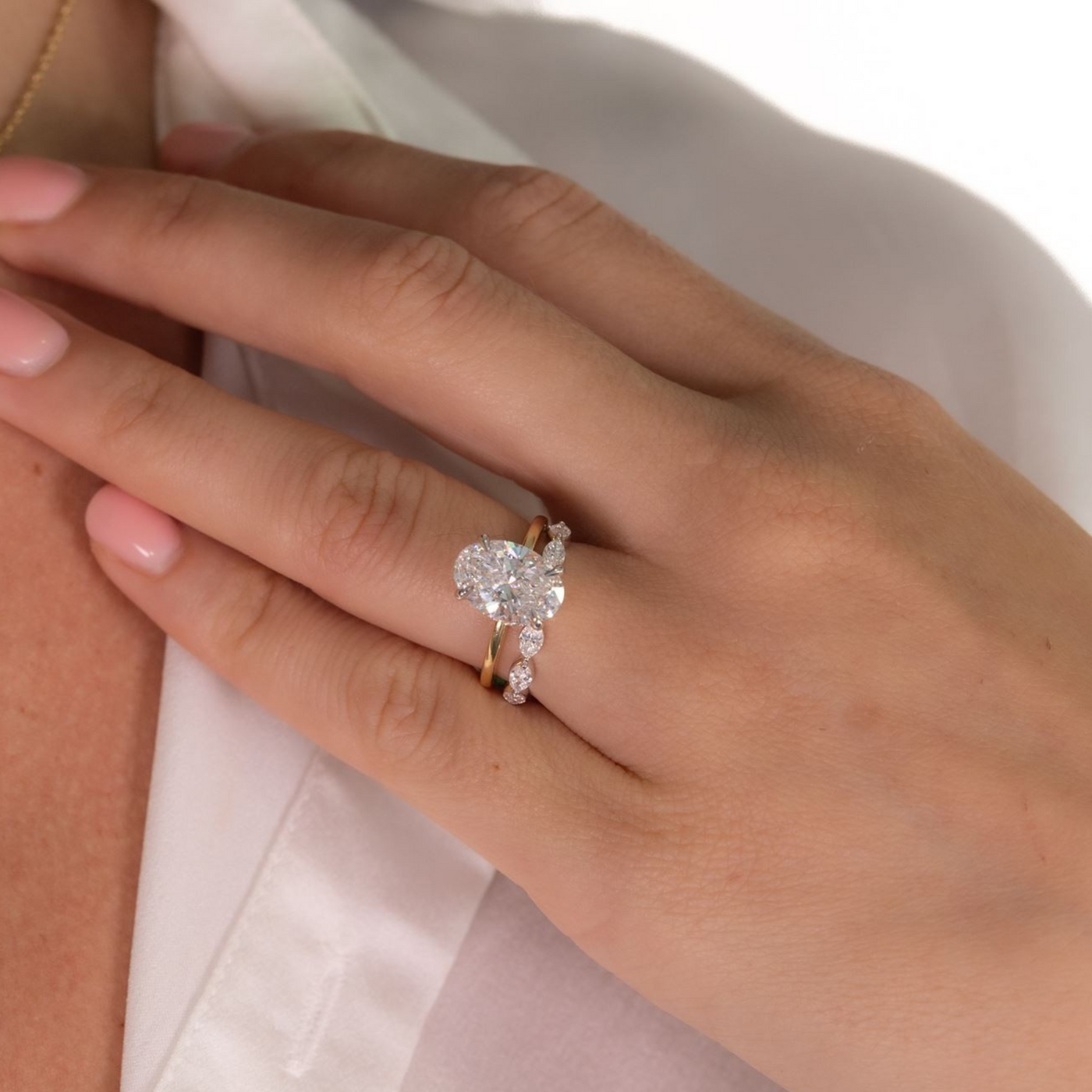 3/4 Marquise East-West Pinpoint Diamond Ring