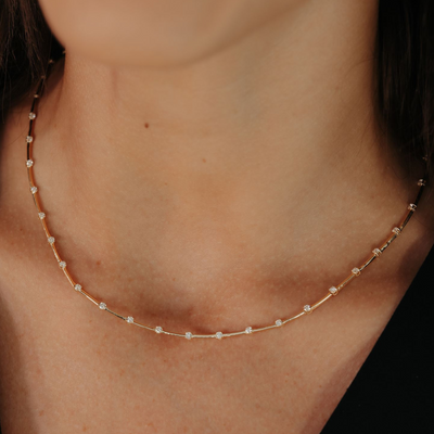 23 Diamond Bar By The Yard Necklace