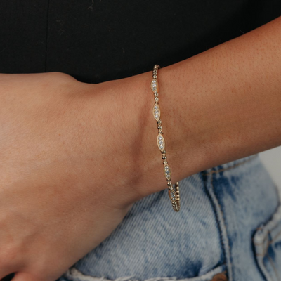 Bead It Collection 5 Milgrain Flex Bangle Bracelet