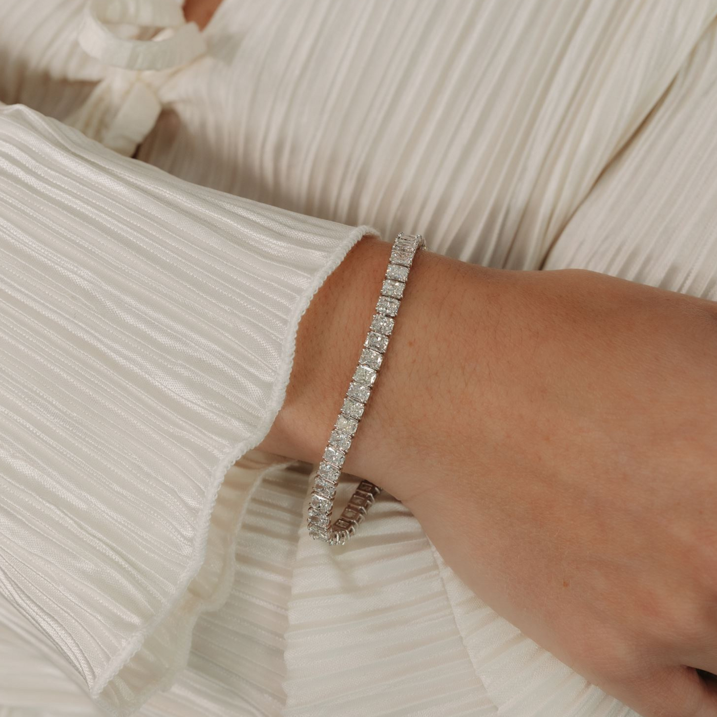 14.50CT Radiant Cut Diamond Tennis Bracelet