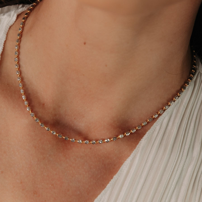 Barrel Tiger Bead It Necklace