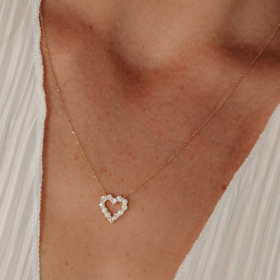 12 Diamond Heart Necklace