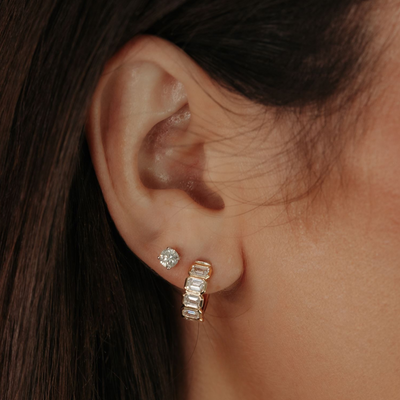 Lab Grown 1.89 Huggie Earrings