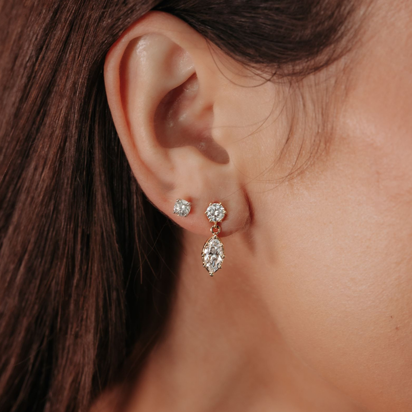 Lab Grown 0.70CT Drop Earrings