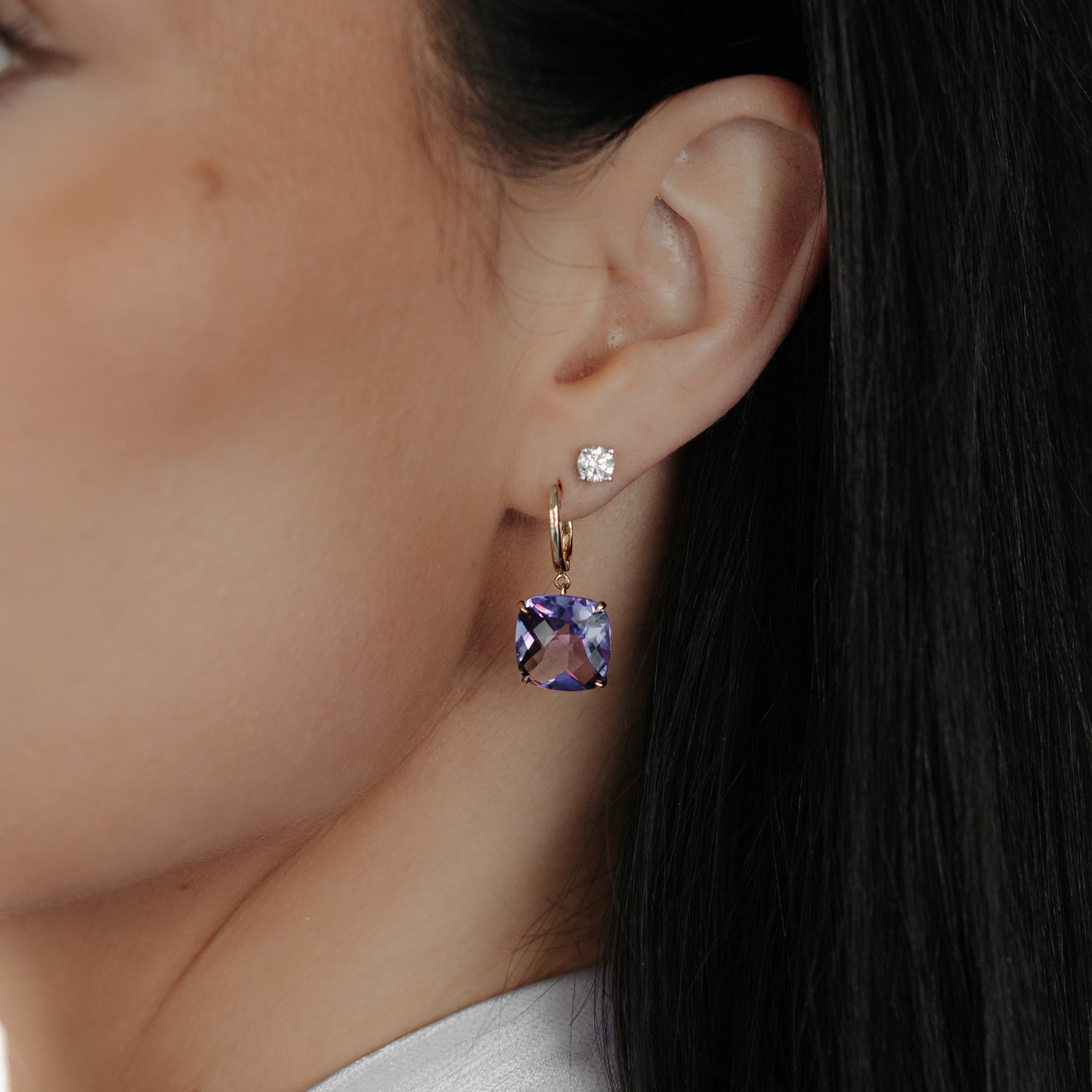 Amethyst Briolette Collection Earrings
