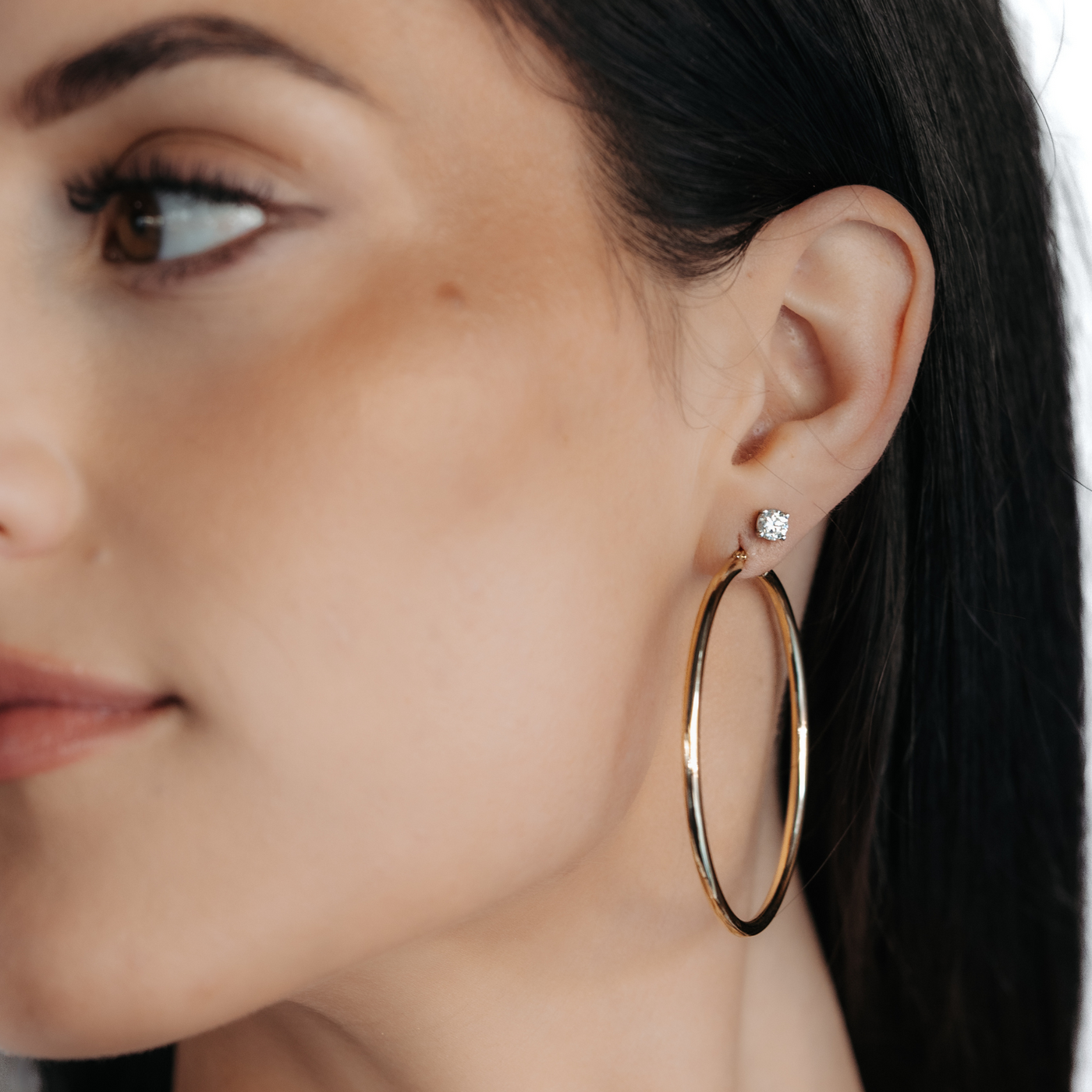 gold hoop earrings