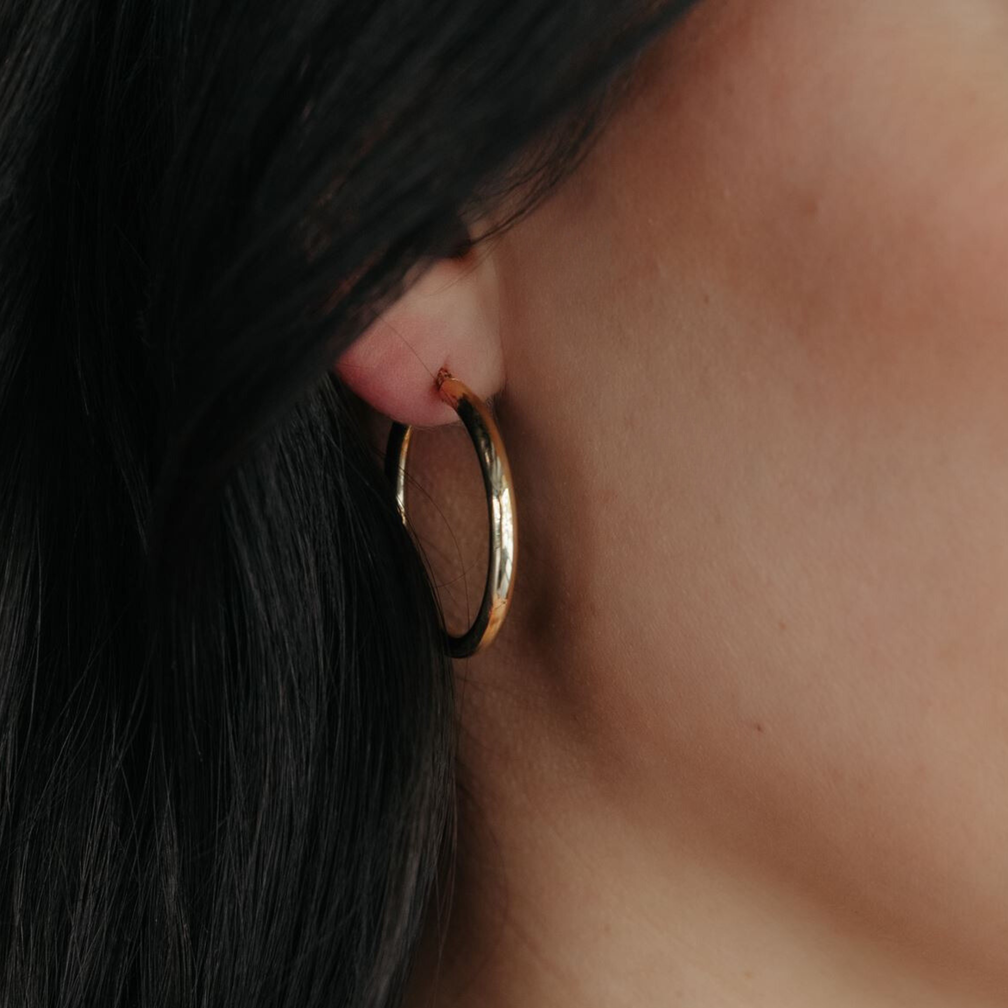 gold hoop earrings