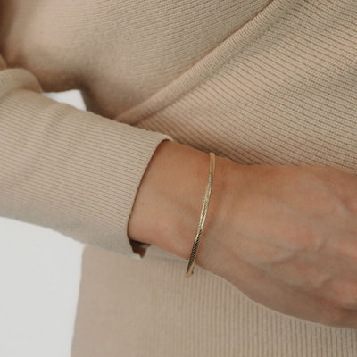 Rope Textured Bangle Bracelet