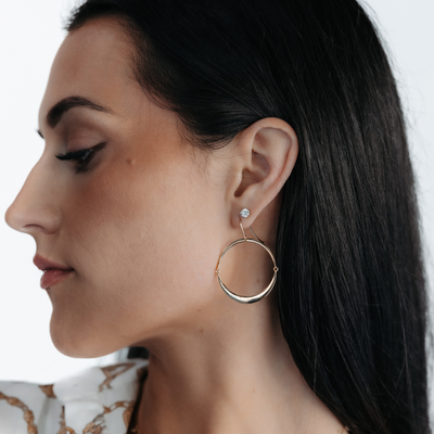 gold circle earrings