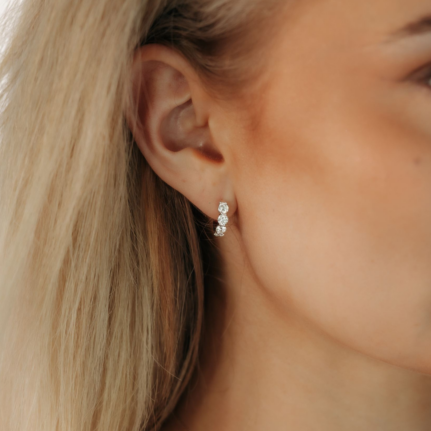 Ultimate 4 Diamond 1.60CT Huggie Earrings