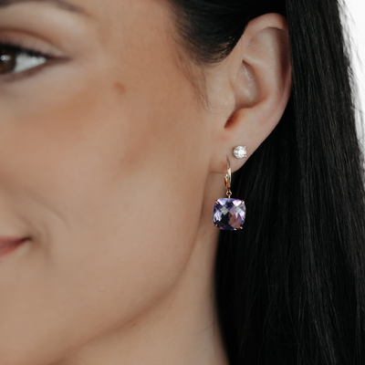 Pink Amethyst Briolette Collection Earrings