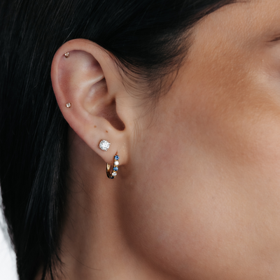 Sapphire & Diamond 0.36TW Prong Set Earrings