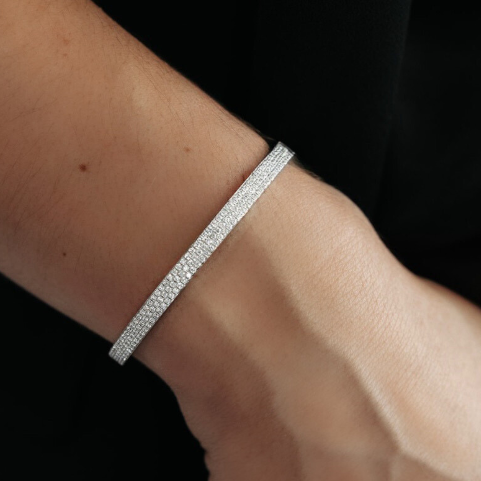eternity diamond bangle bracelet