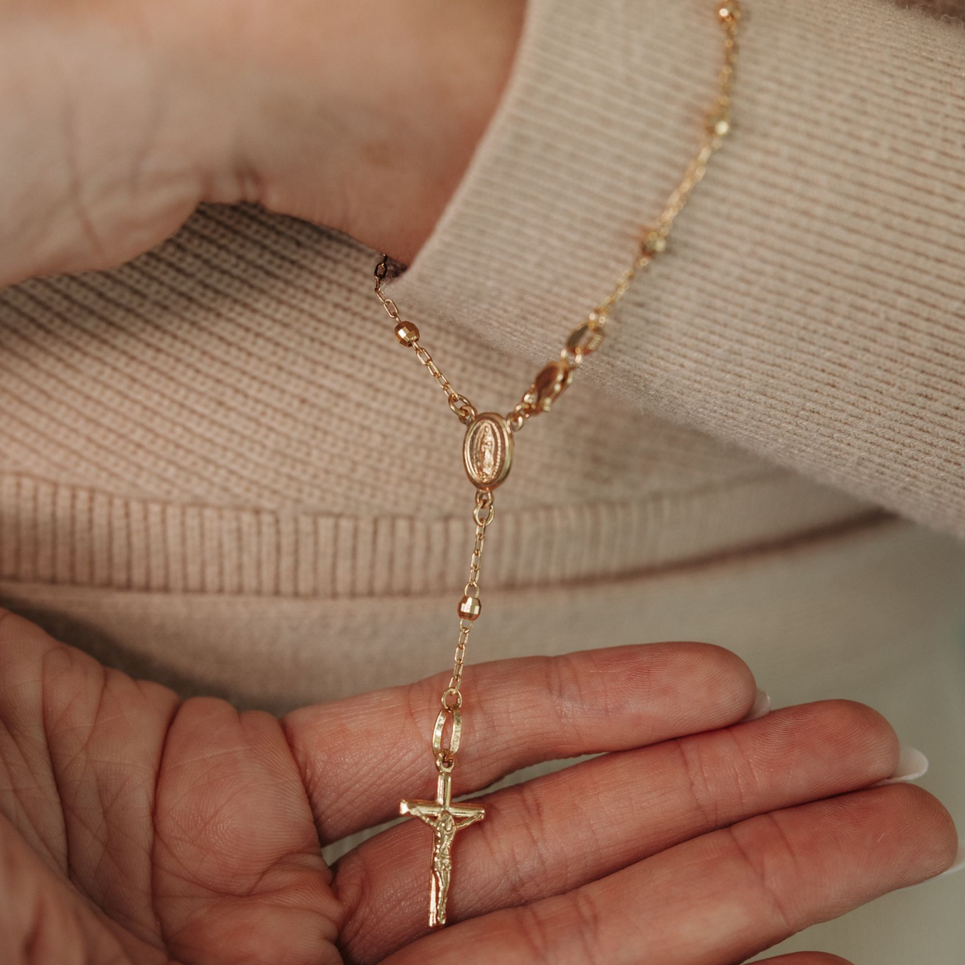 Rosary Bright Cut Bead It Y Bracelet