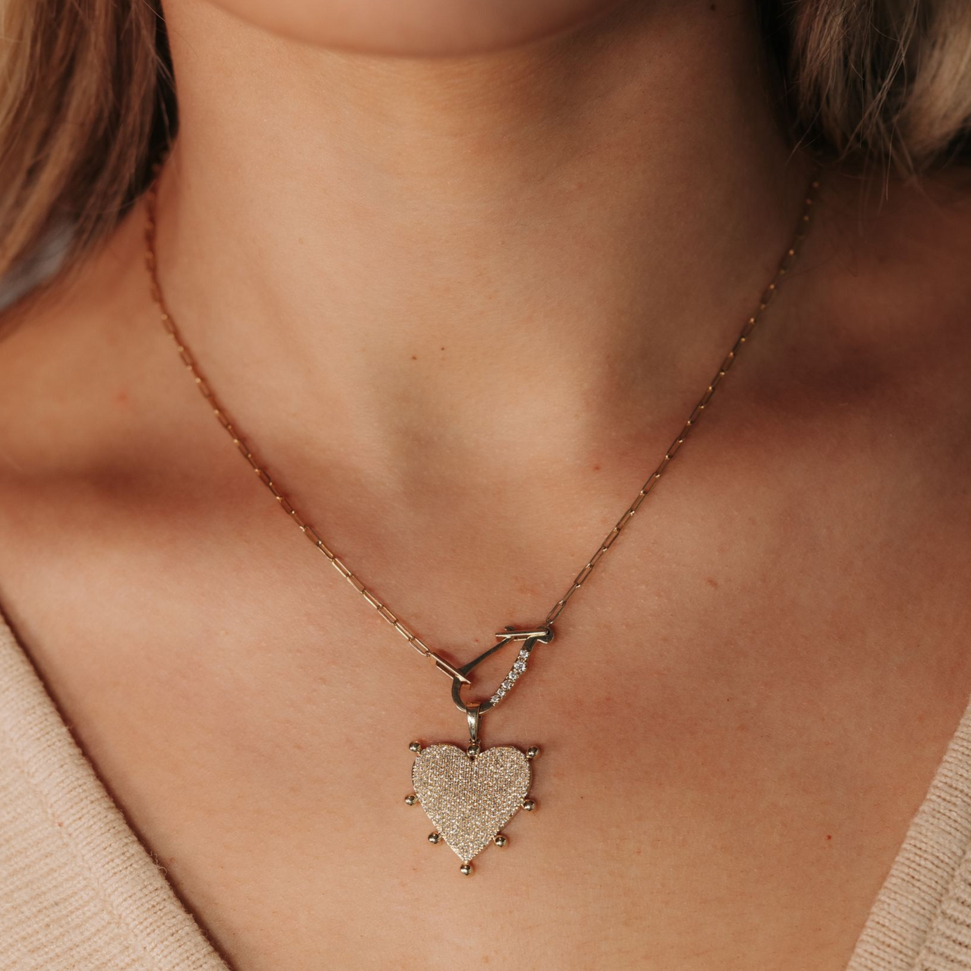 Bead It Pave' Diamond Heart Charm