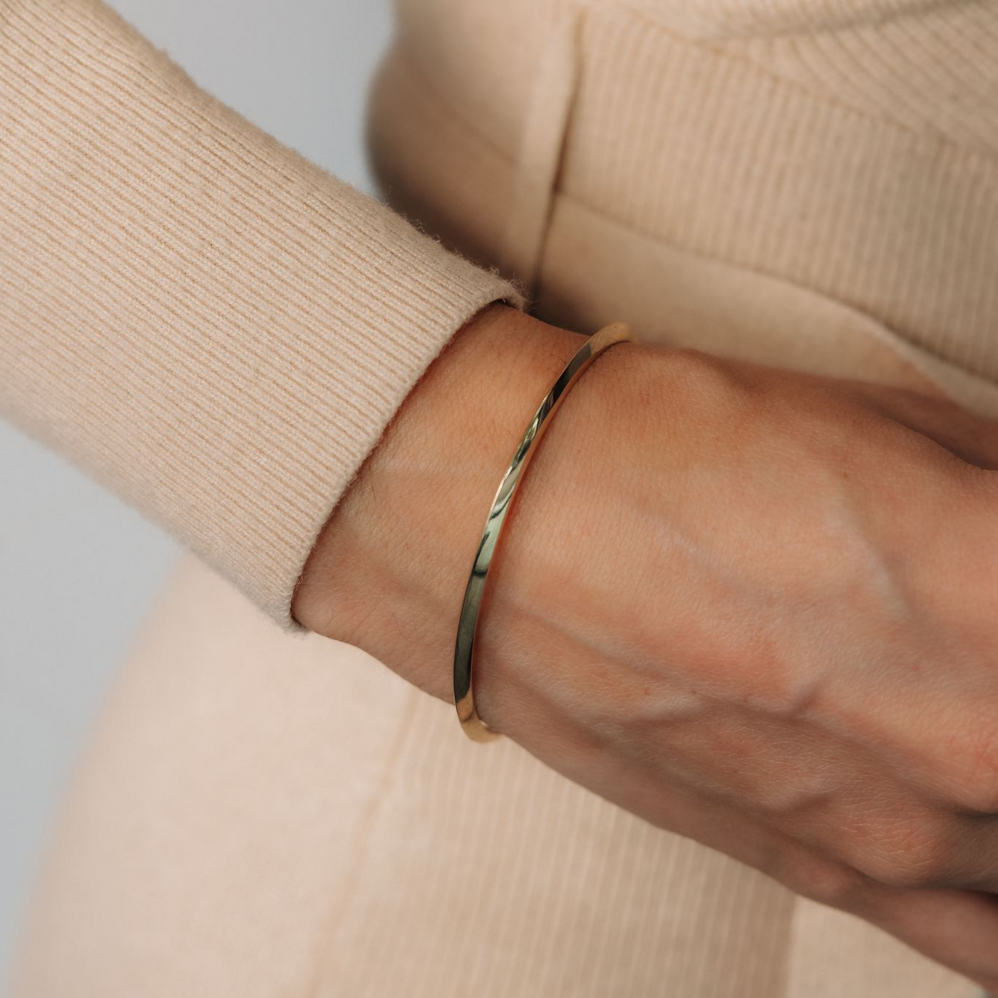 Knife Edge Bangle Bracelet