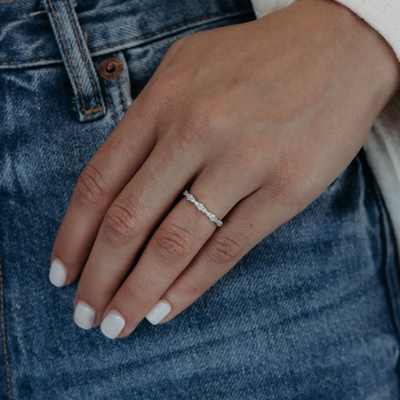 3/4 Ribbon Style 1.45CT Diamond Ring