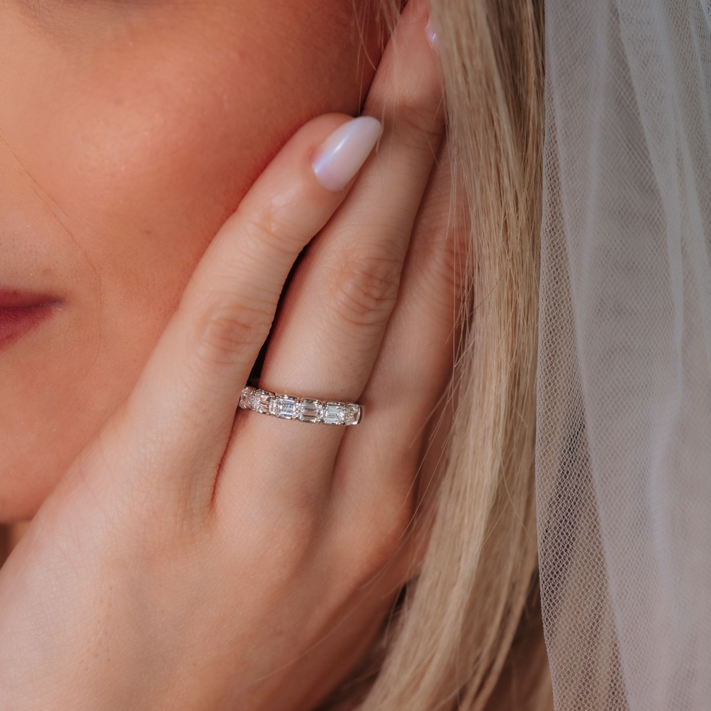 1.85CT Emerald Cut East West Diamond Ring