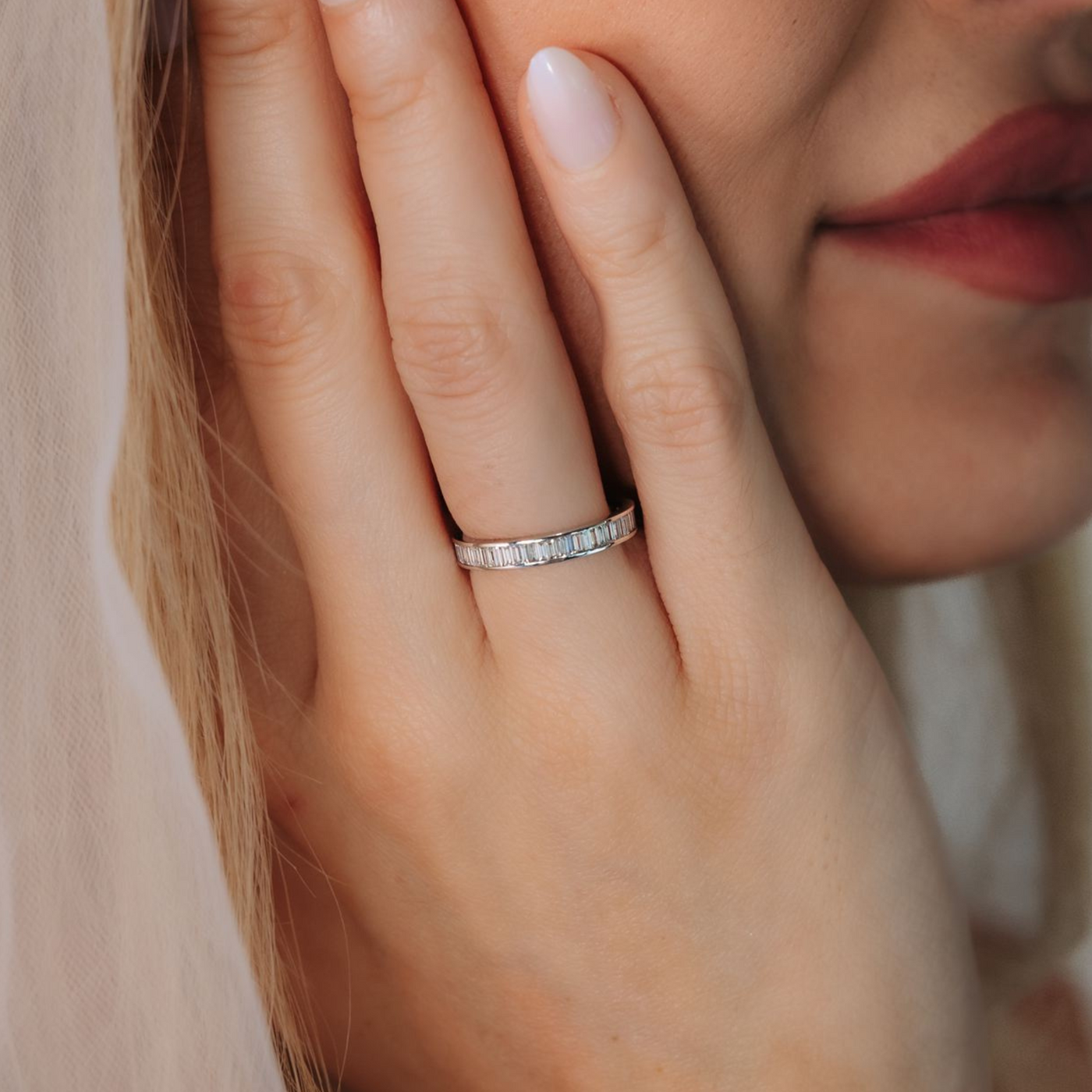 Channel Set 3/4 Baguette Diamond Ring