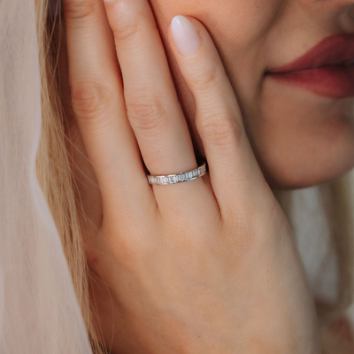 Channel Set 3/4 Baguette Diamond Ring