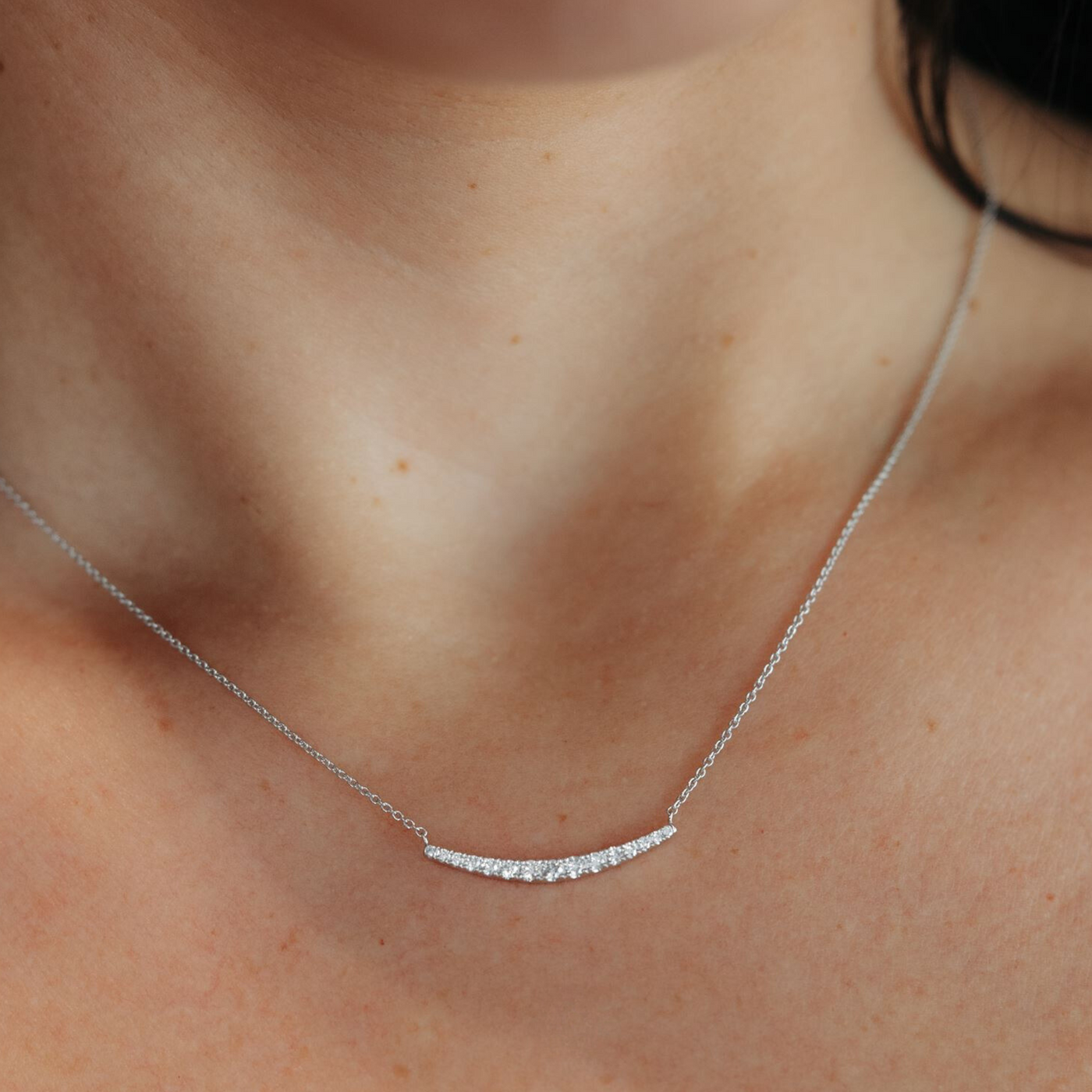 diamond bar necklace