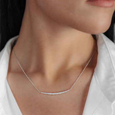 Graduated Curved Bar Necklace