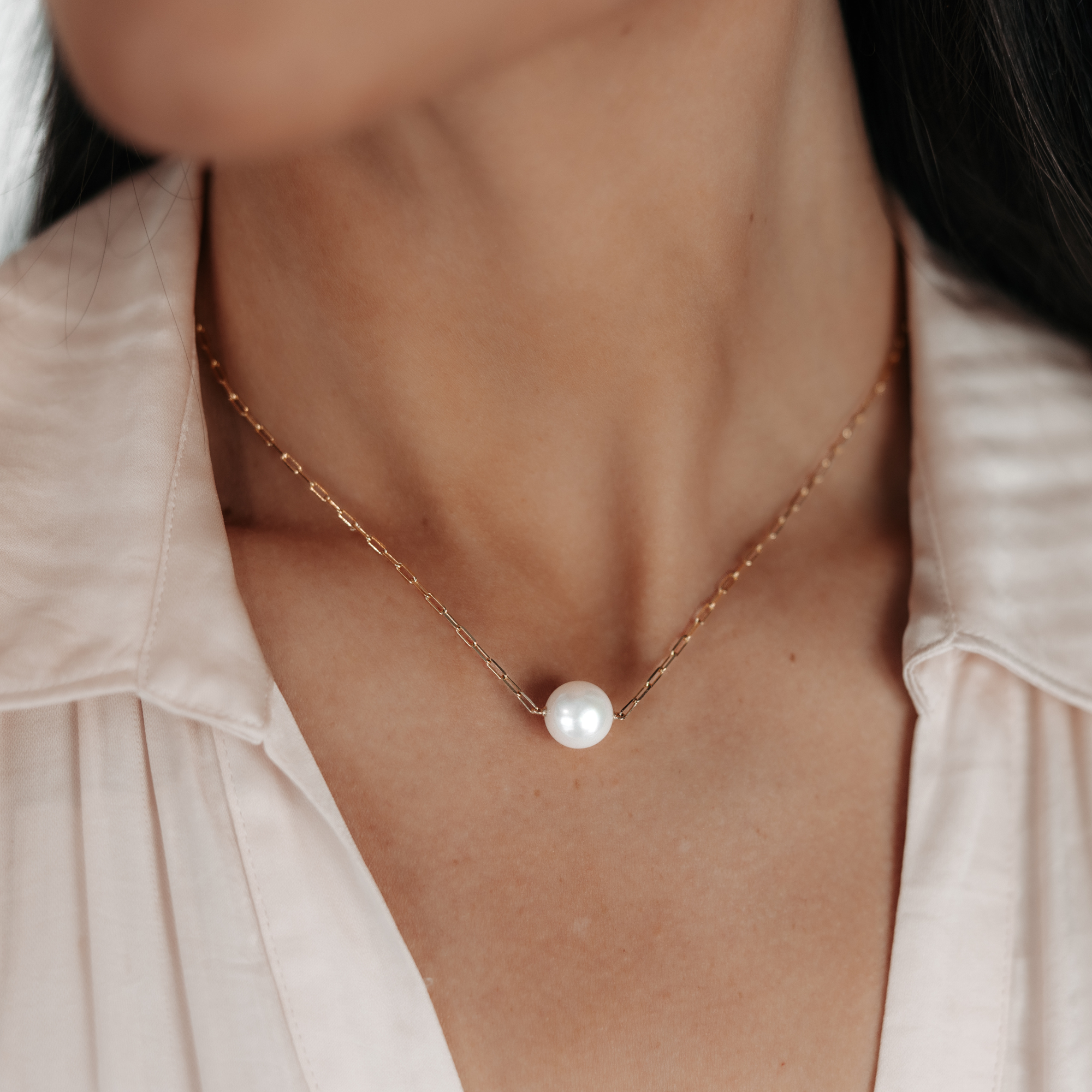 paperclip and pearl necklace