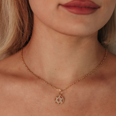 Star of David Twist Diamond Charm