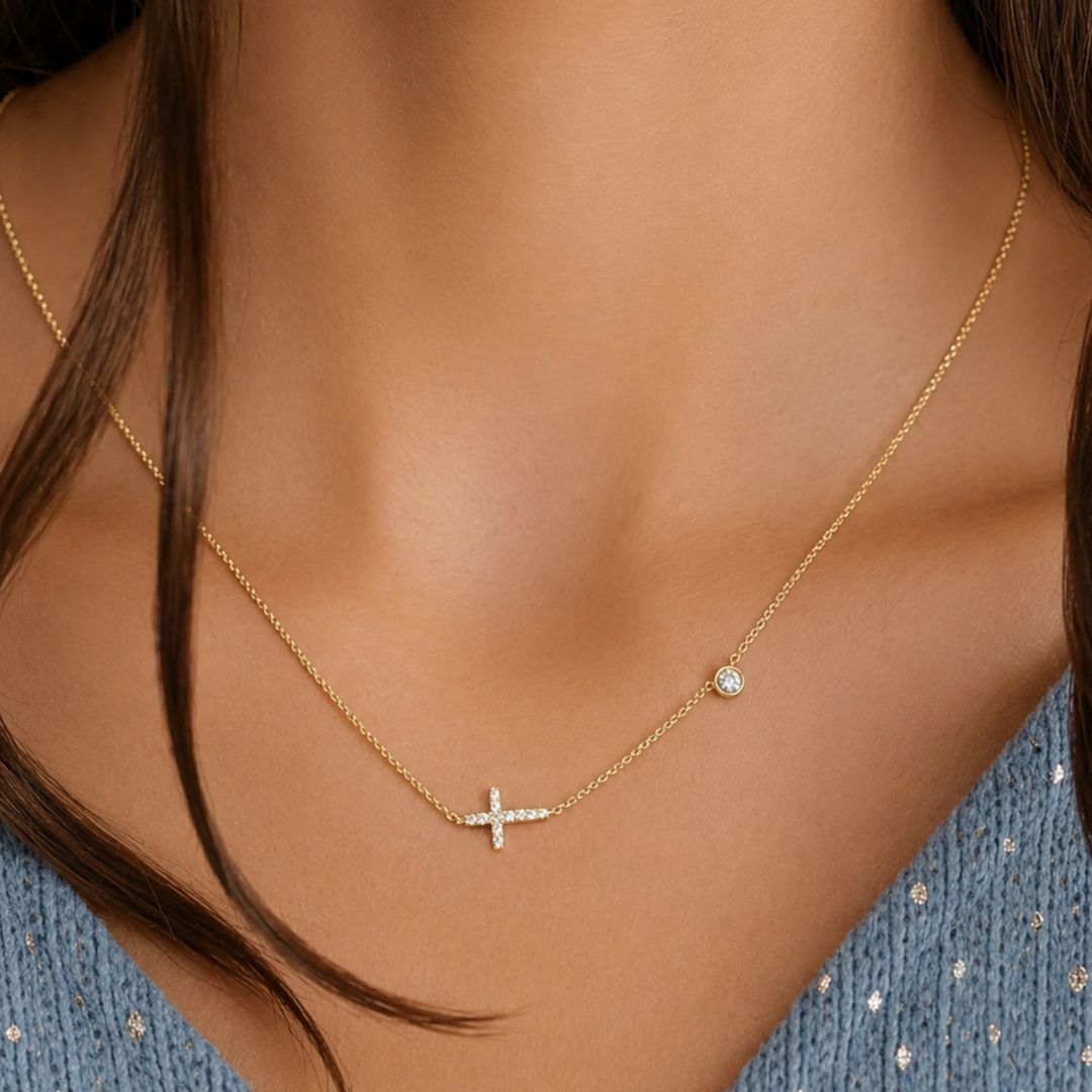 North Star & Horizon Cross Necklace – Mavilo