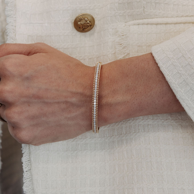 Bead It Single Row 1/2 Way Bangle Bracelet