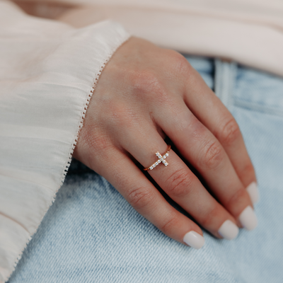 diamond cross ring