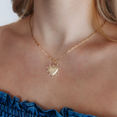 Satin Bead It Diamond Heart Pendant
