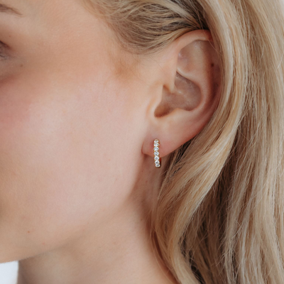Classic 0.55CT Diamond Huggie Earrings