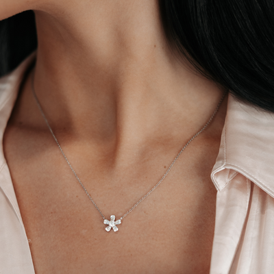 diamond flower necklace