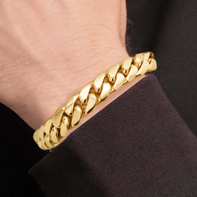 Solid 8mm Miami Cuban Link 8" Bracelet