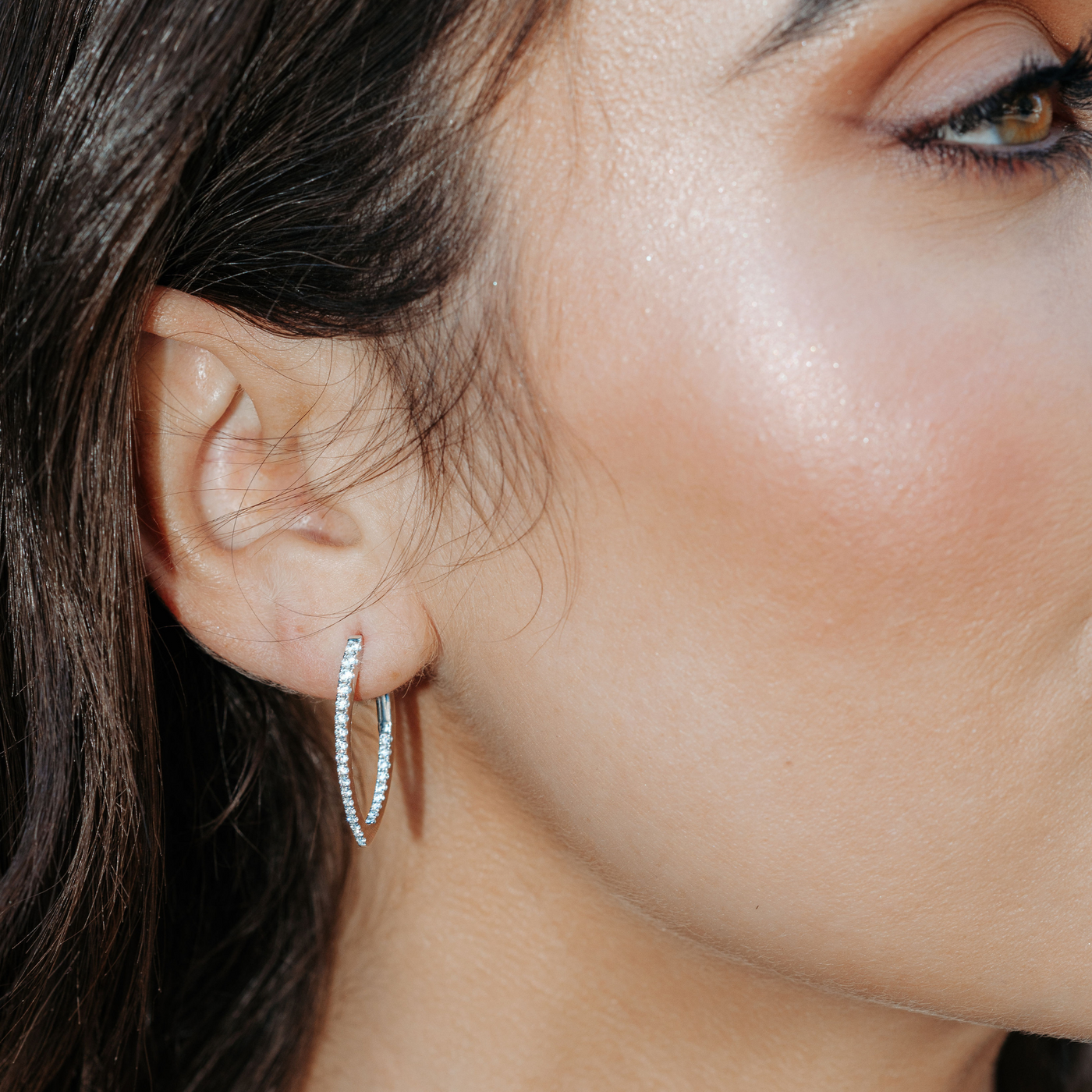 inside out oval hoop earrings