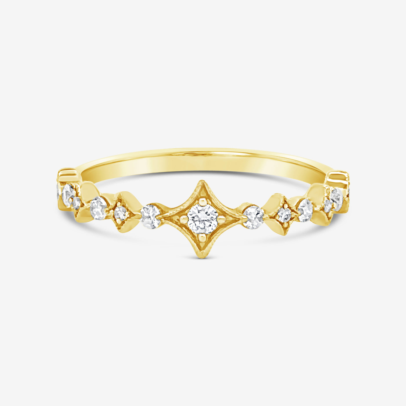 Vintage Style Diamond 1/2 Way Ring