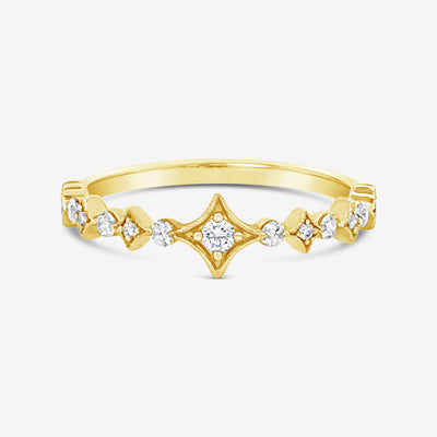 Vintage Style Diamond 1/2 Way Ring